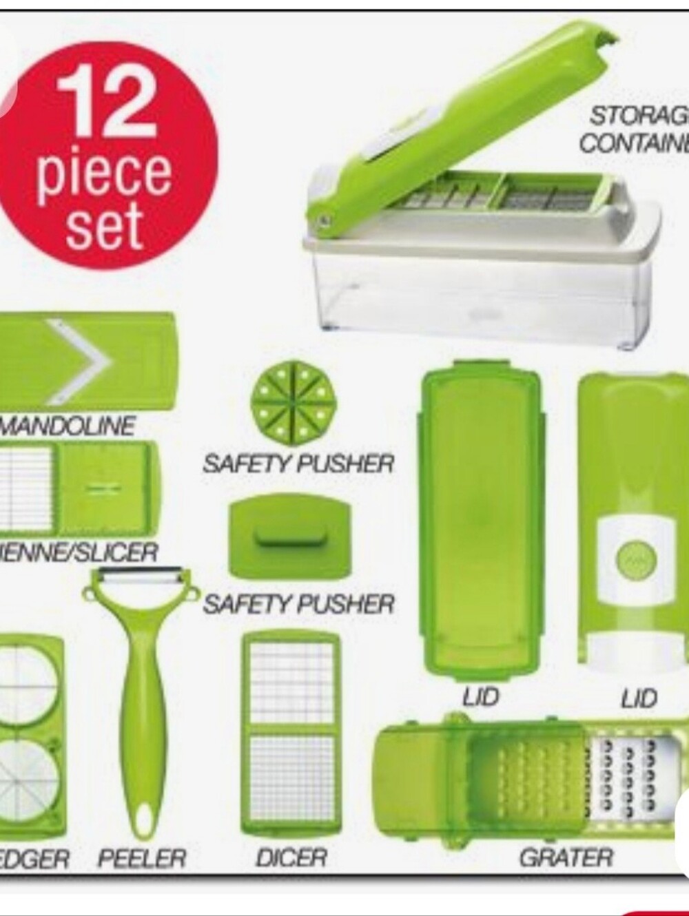 12-Piece All In One Food Prep & Vegetable Slicer Set, By Avon, Never Used